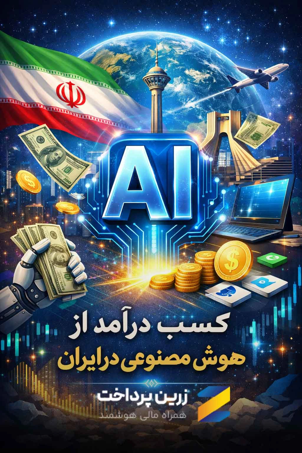روش‌های کسب درآمد دلاری از هوش مصنوعی در ایران