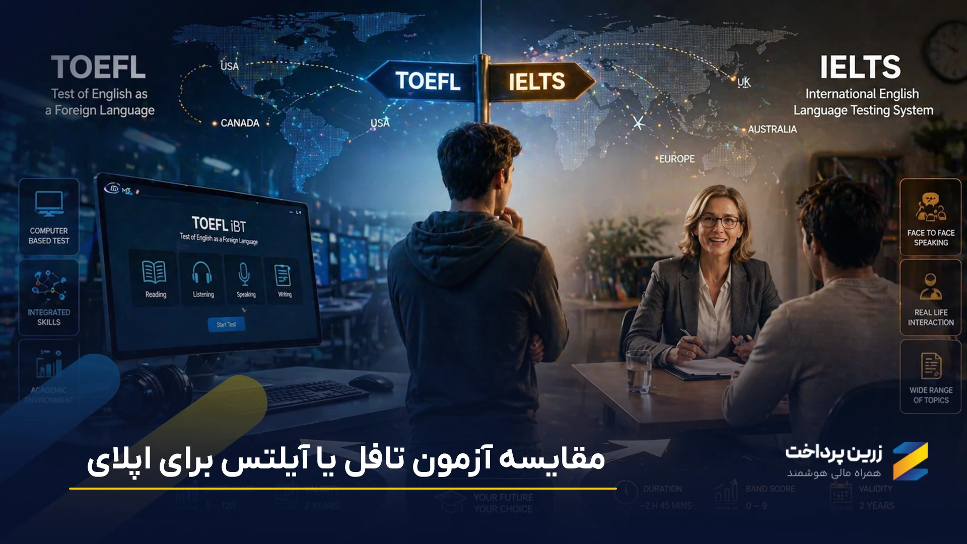 آزمون تافل یا آیلتس؟ کدام برای اپلای بهتر است؟ مقایسه کامل