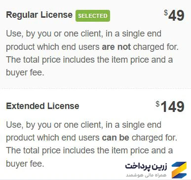 تفاوت قیمت Regular License و Extended License در کدکنیون