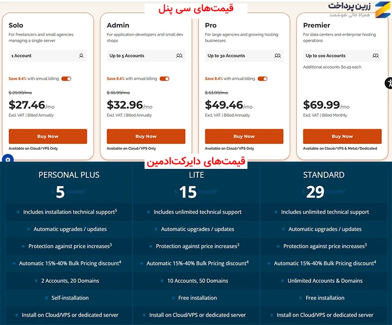 تفاوت cPanel و DirectAdmin