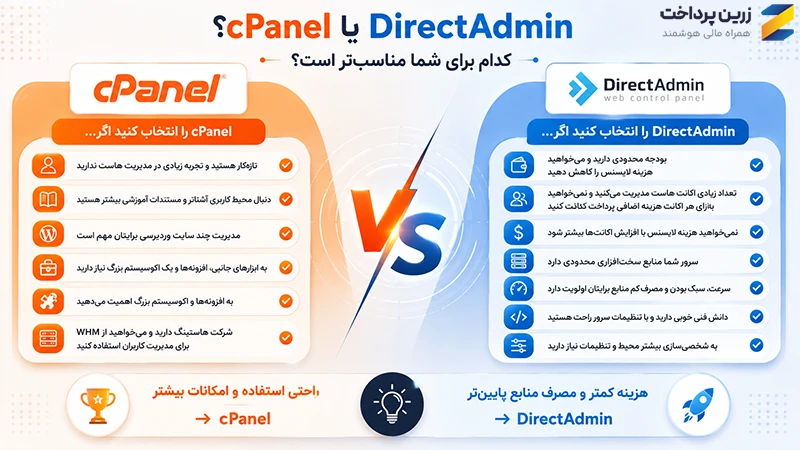تفاوت cPanel و DirectAdmin