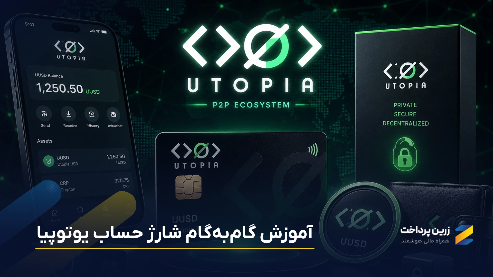 آموزش شارژ حساب یوتوپیا در ایران | راهنمای تصویری شارژ UUSD و یو ووچر